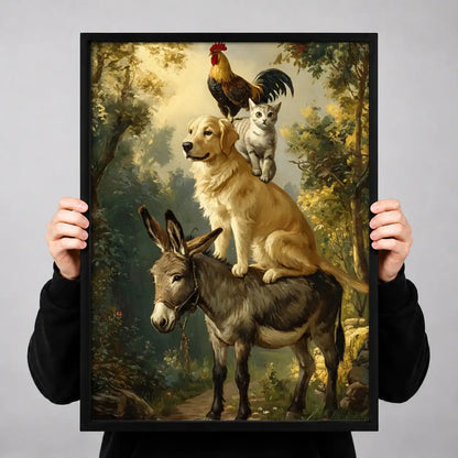 Whimsical Farm Animal Stack Wall Art 3