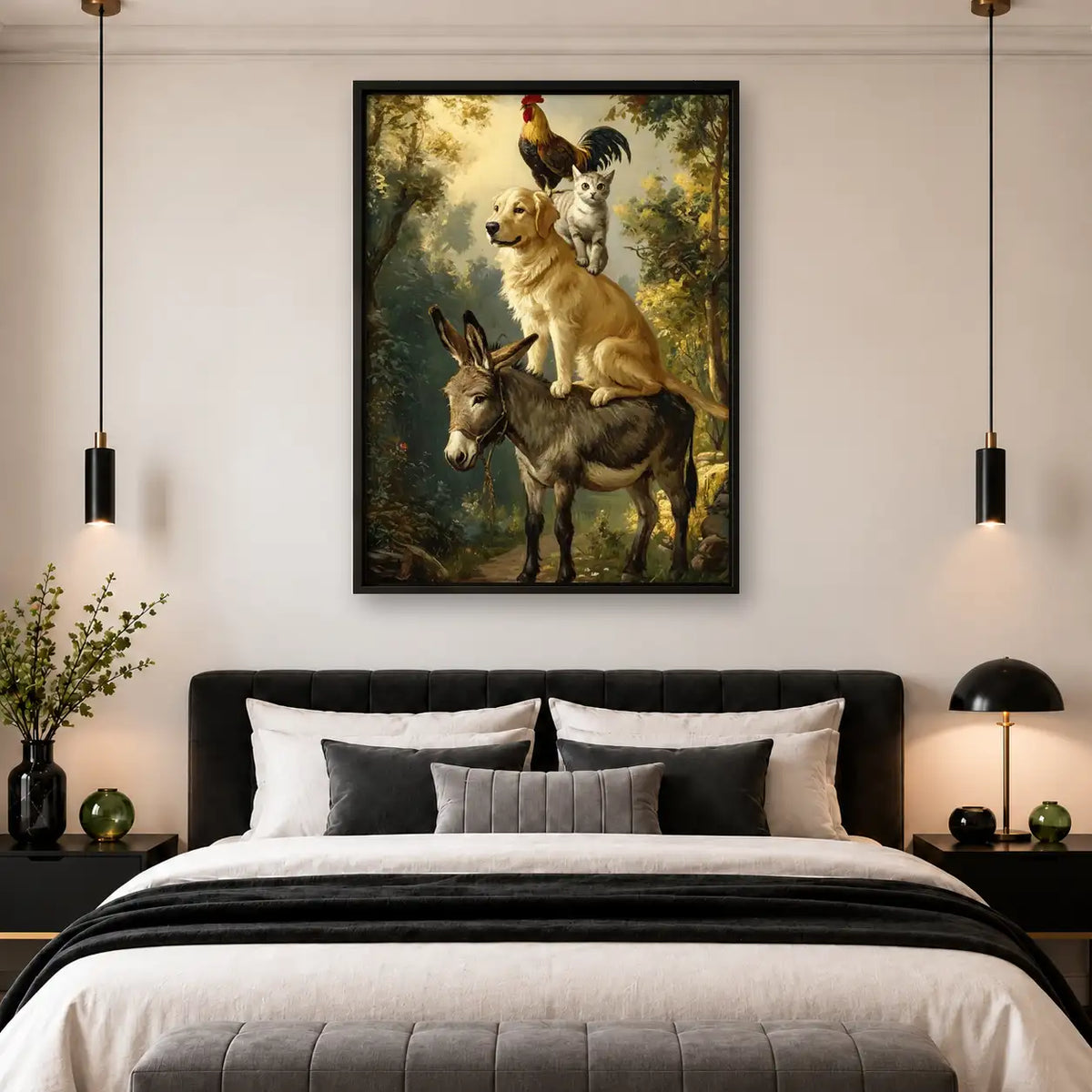Whimsical Farm Animal Stack Wall Art 4
