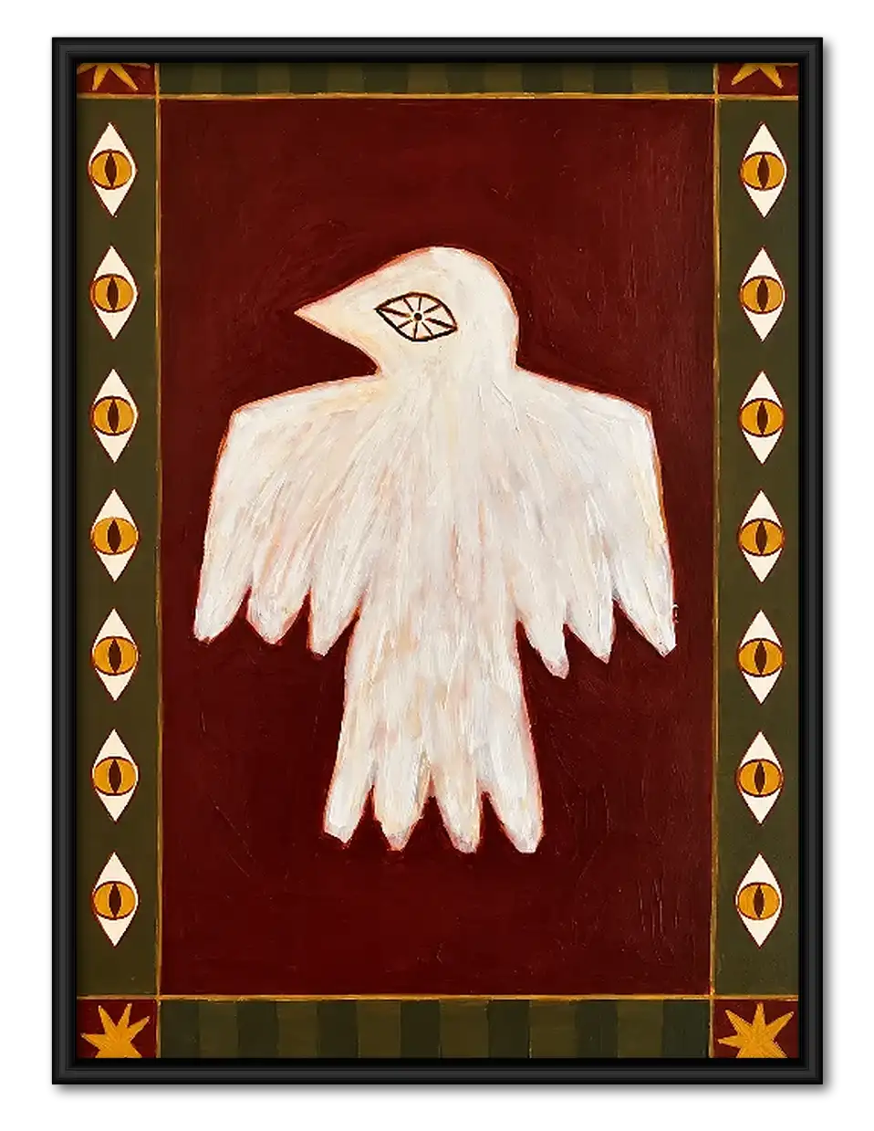White Ghost Folk Art Poster Wall Art 1