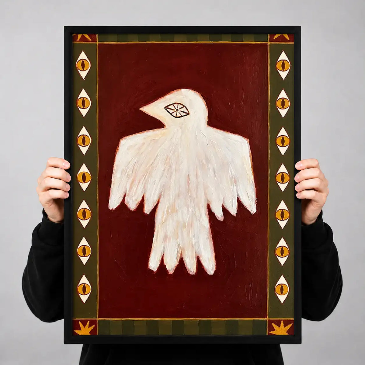 White Ghost Folk Art Poster Wall Art 3