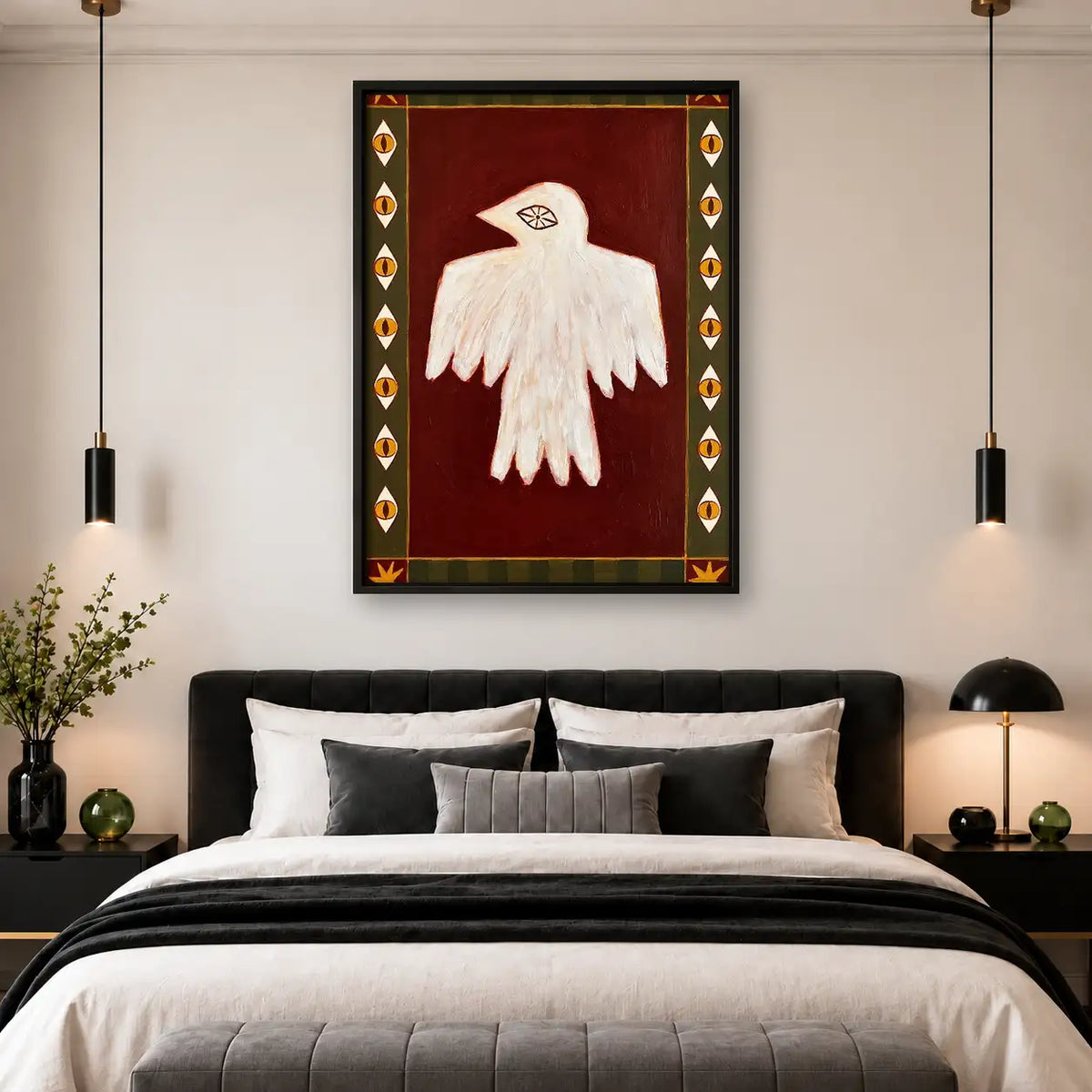 White Ghost Folk Art Poster Wall Art 4
