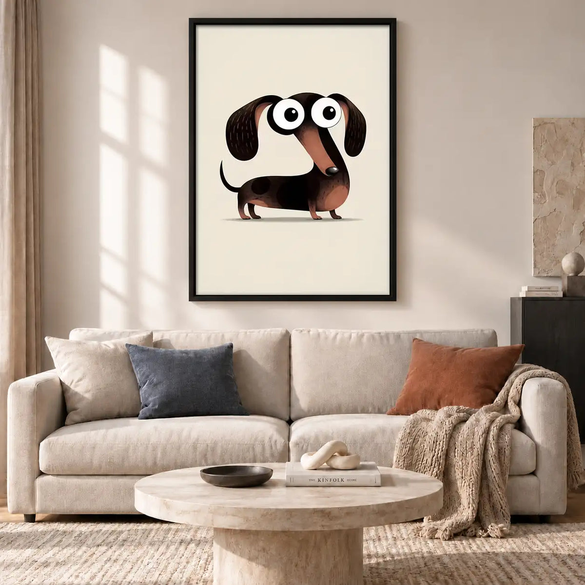 Wide-Eyed Dachshund Character Wall Art 2