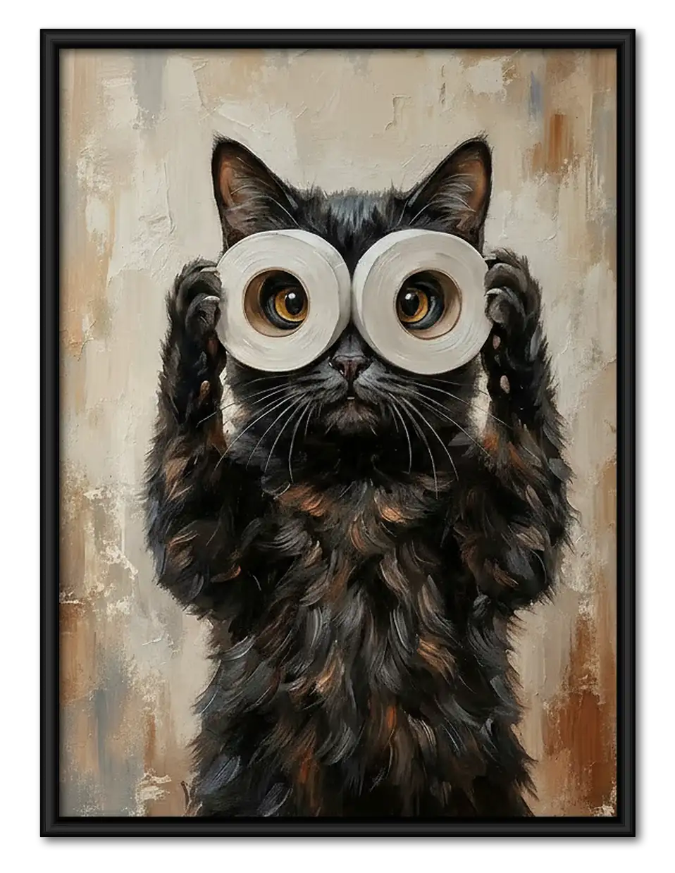 Wide-Eyed Owl Painterly Portrait Wall Art 1