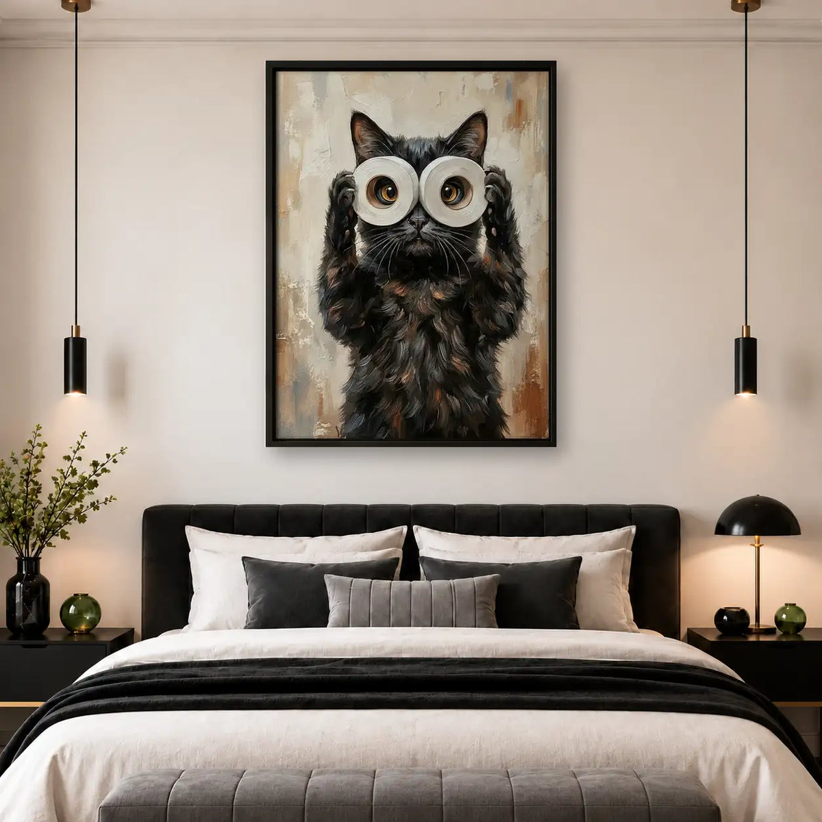 Wide-Eyed Owl Painterly Portrait Wall Art 4