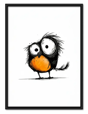 Wide Eyed Tiny Bird Wall Art
