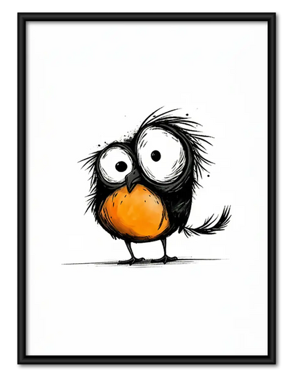 Wide Eyed Tiny Bird Wall Art