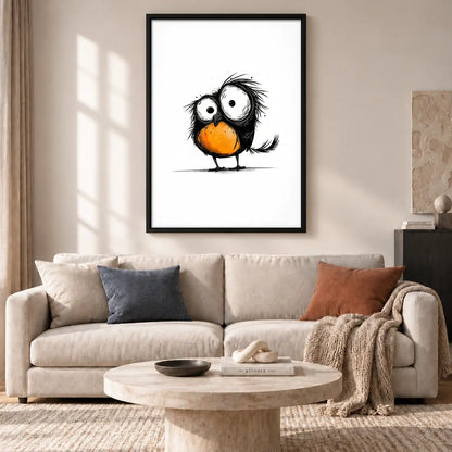 Wide Eyed Tiny Bird Wall Art 2