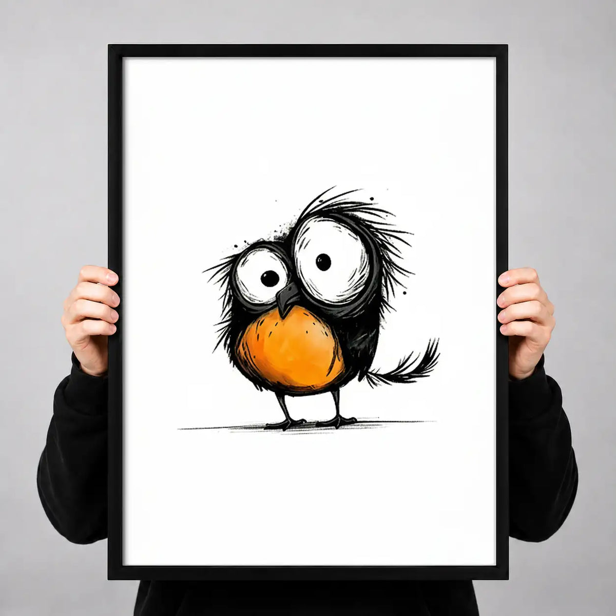 Wide Eyed Tiny Bird Wall Art 3
