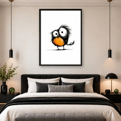 Wide Eyed Tiny Bird Wall Art 4
