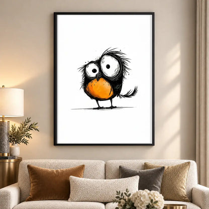 Wide Eyed Tiny Bird Wall Art 5