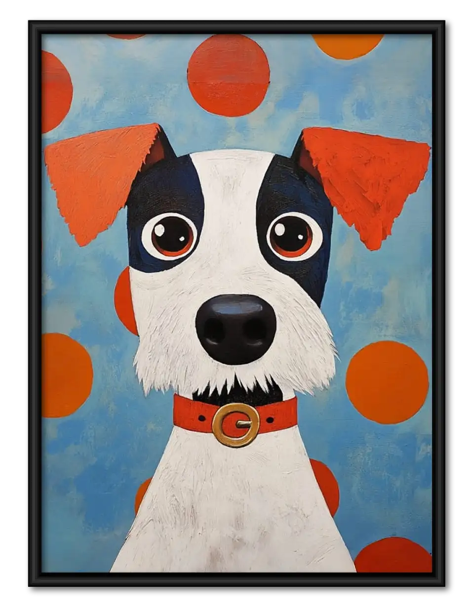 Wide Eyed White Dog Pop Art Wall Art 1