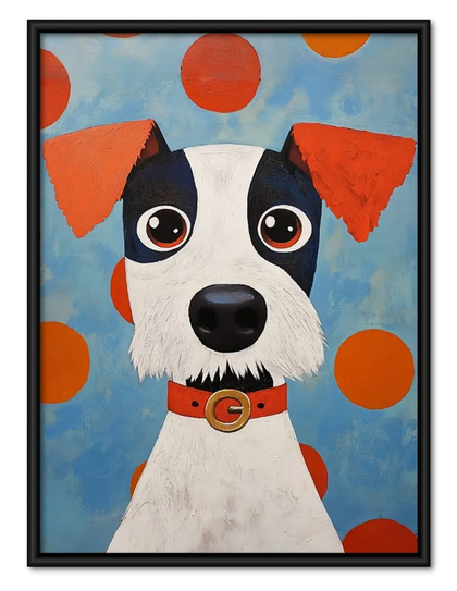 Wide Eyed White Dog Pop Art Wall Art