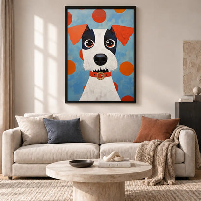 Wide Eyed White Dog Pop Art Wall Art 2