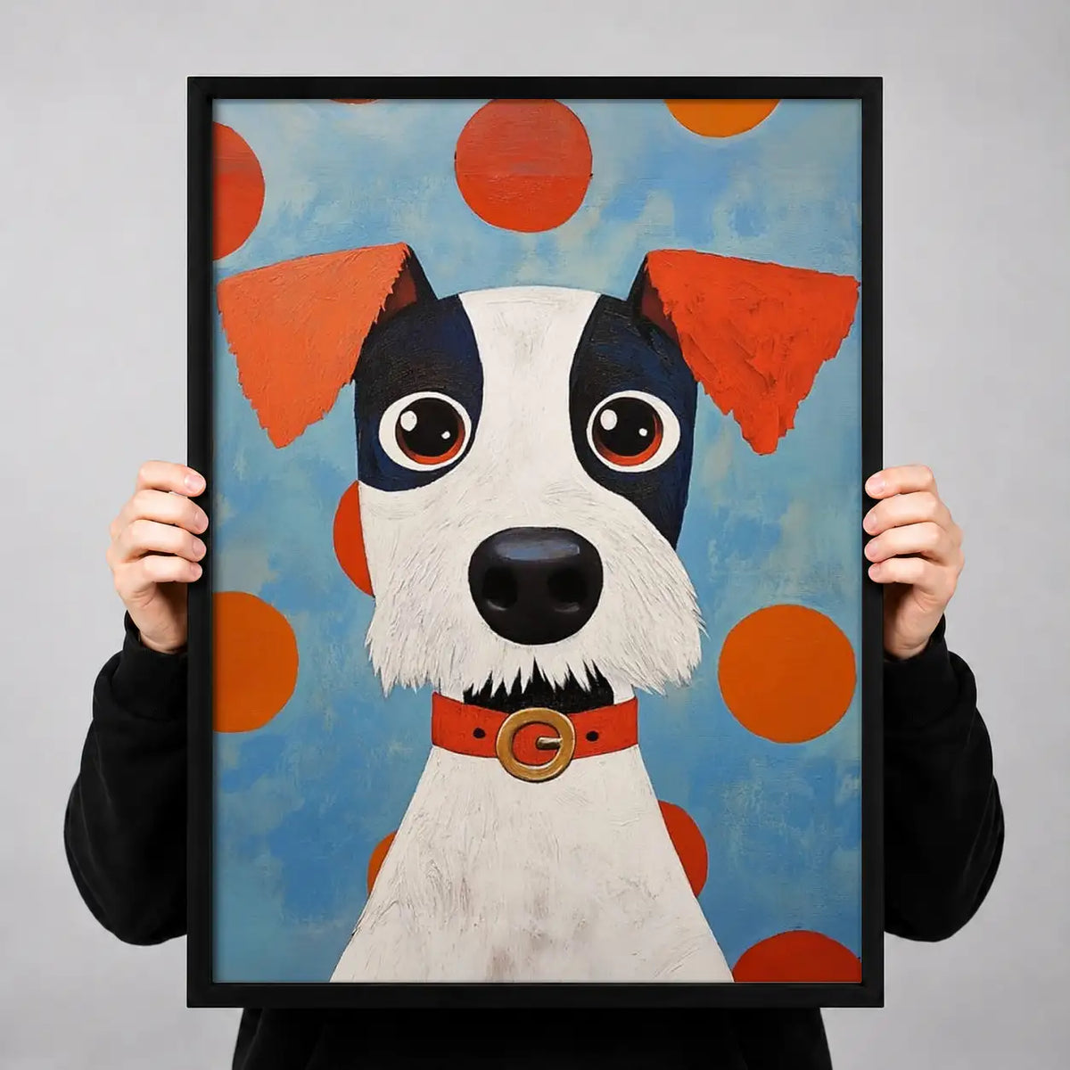 Wide Eyed White Dog Pop Art Wall Art 3