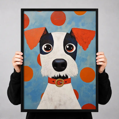 Wide Eyed White Dog Pop Art Wall Art 3