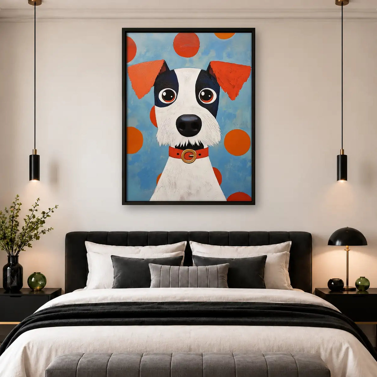 Wide Eyed White Dog Pop Art Wall Art 4