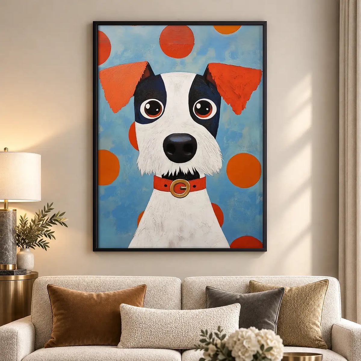 Wide Eyed White Dog Pop Art Wall Art 5
