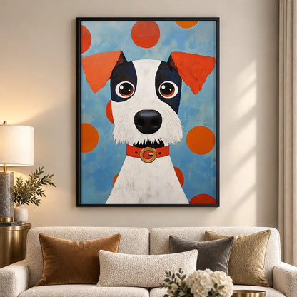 Wide Eyed White Dog Pop Art Wall Art 5