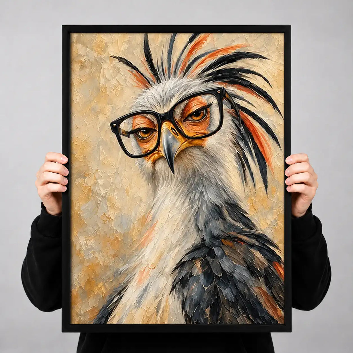Wild Eyed Shaggy Bird Portrait Wall Art 3