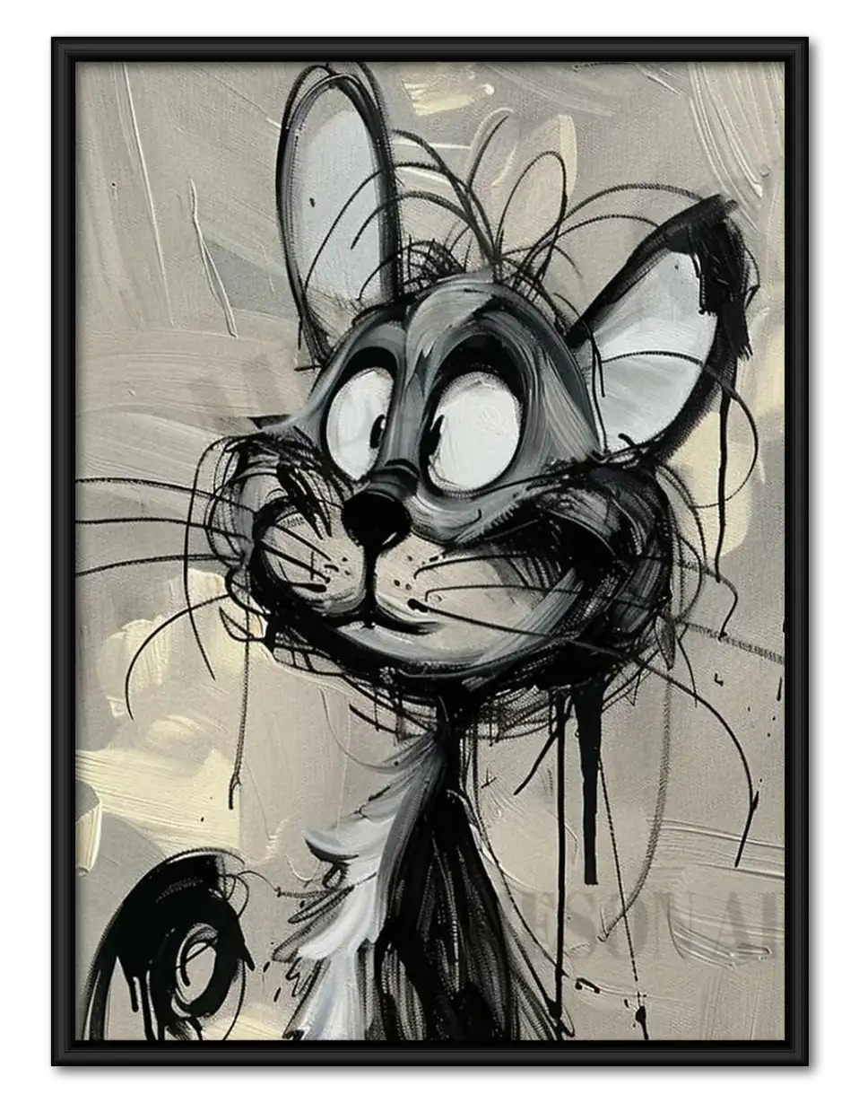 Wild Rabbit Ink Portrait Wall Art 1