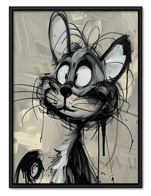Wild Rabbit Ink Portrait Wall Art