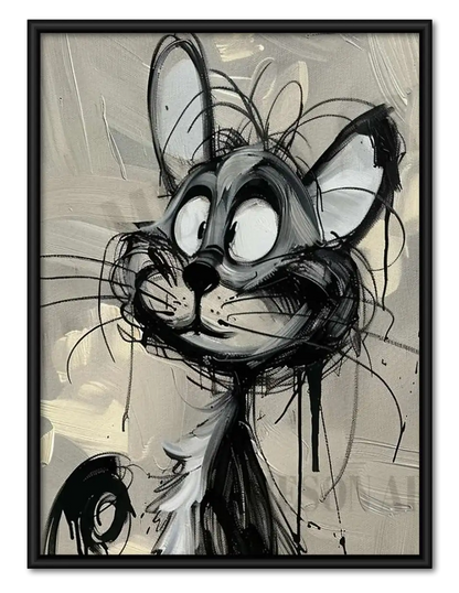 Wild Rabbit Ink Portrait Wall Art 1