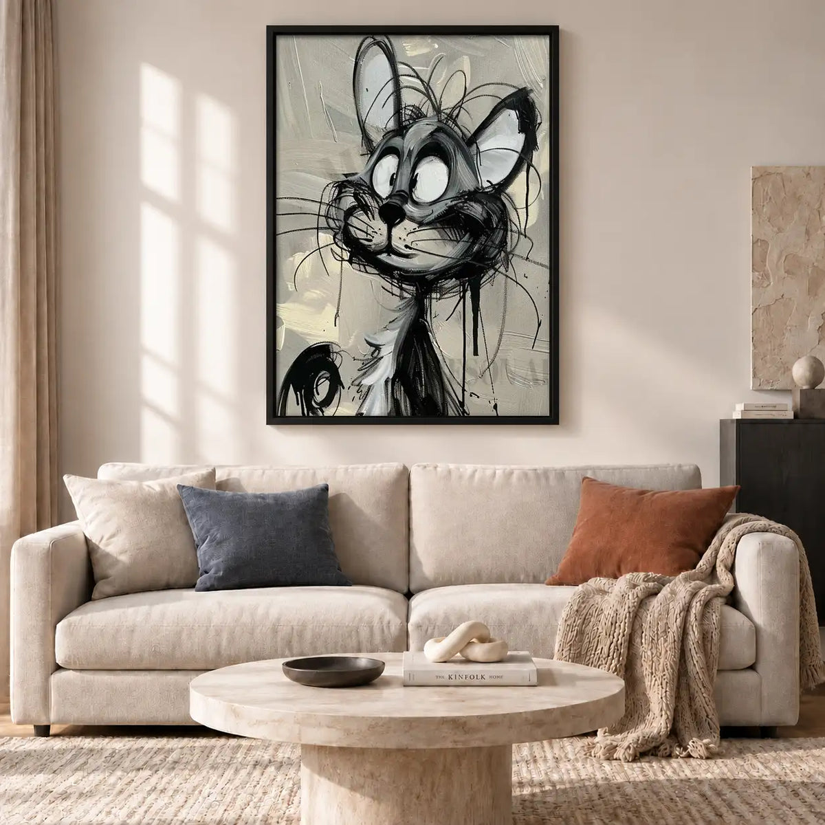 Wild Rabbit Ink Portrait Wall Art 2