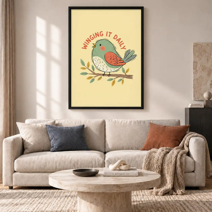 Winging It Daily Orange Bird Wall Art 2