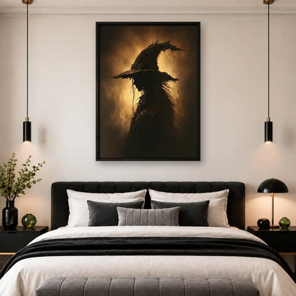 Witch Cat Wearing Pointed Hat Wall Art 4