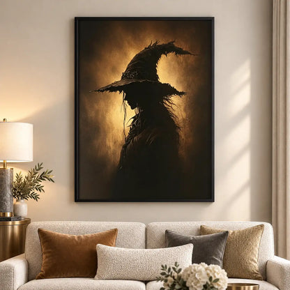 Witch Cat Wearing Pointed Hat Wall Art 5