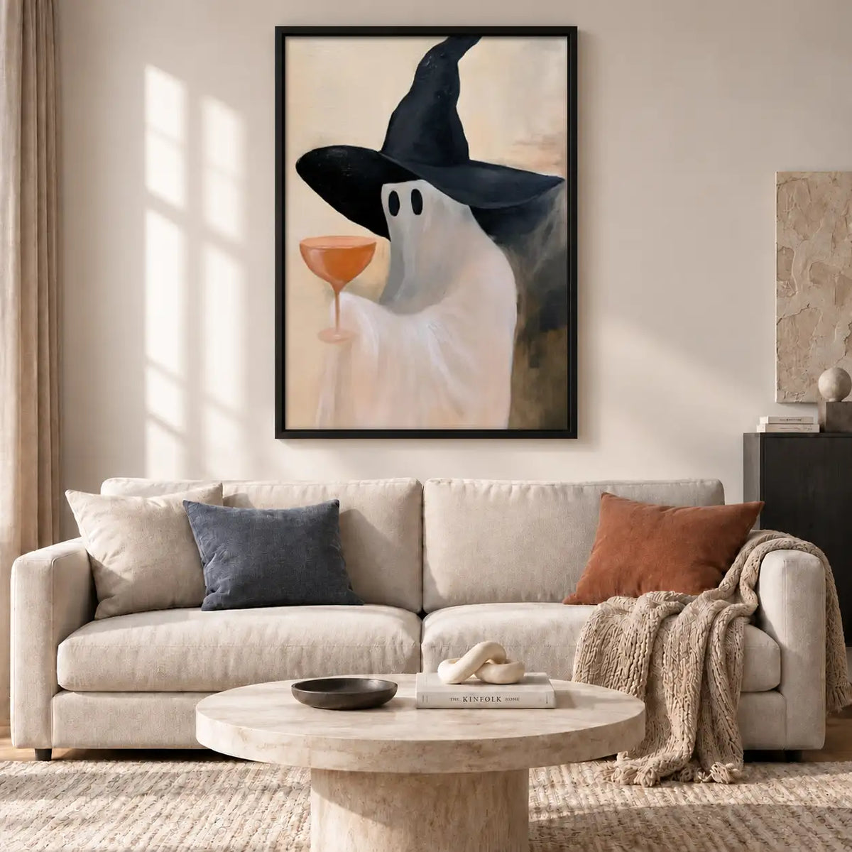 Witch Ghost with Martini Wall Art 2