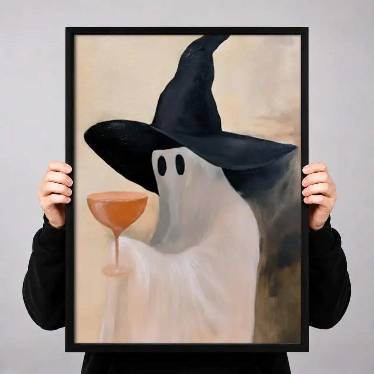 Witch Ghost with Martini Wall Art 3