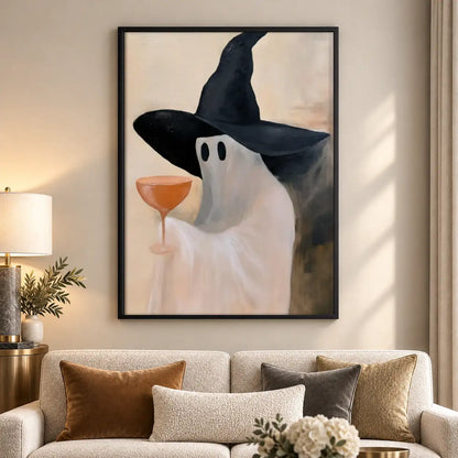 Witch Ghost with Martini Wall Art 5