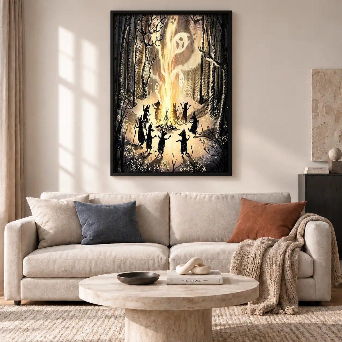 Witches and Ghosts in Enchanted Forest Wall Art 2