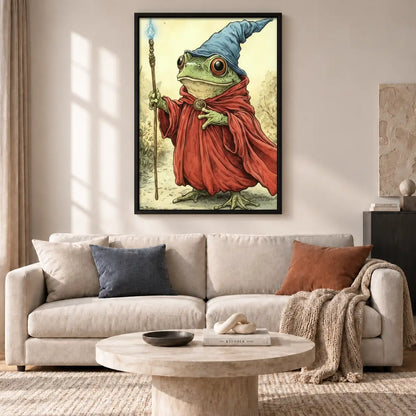 Wizard Frog in Red Cloak Wall Art 2