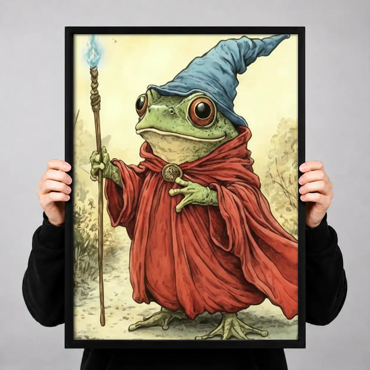 Wizard Frog in Red Cloak Wall Art 3