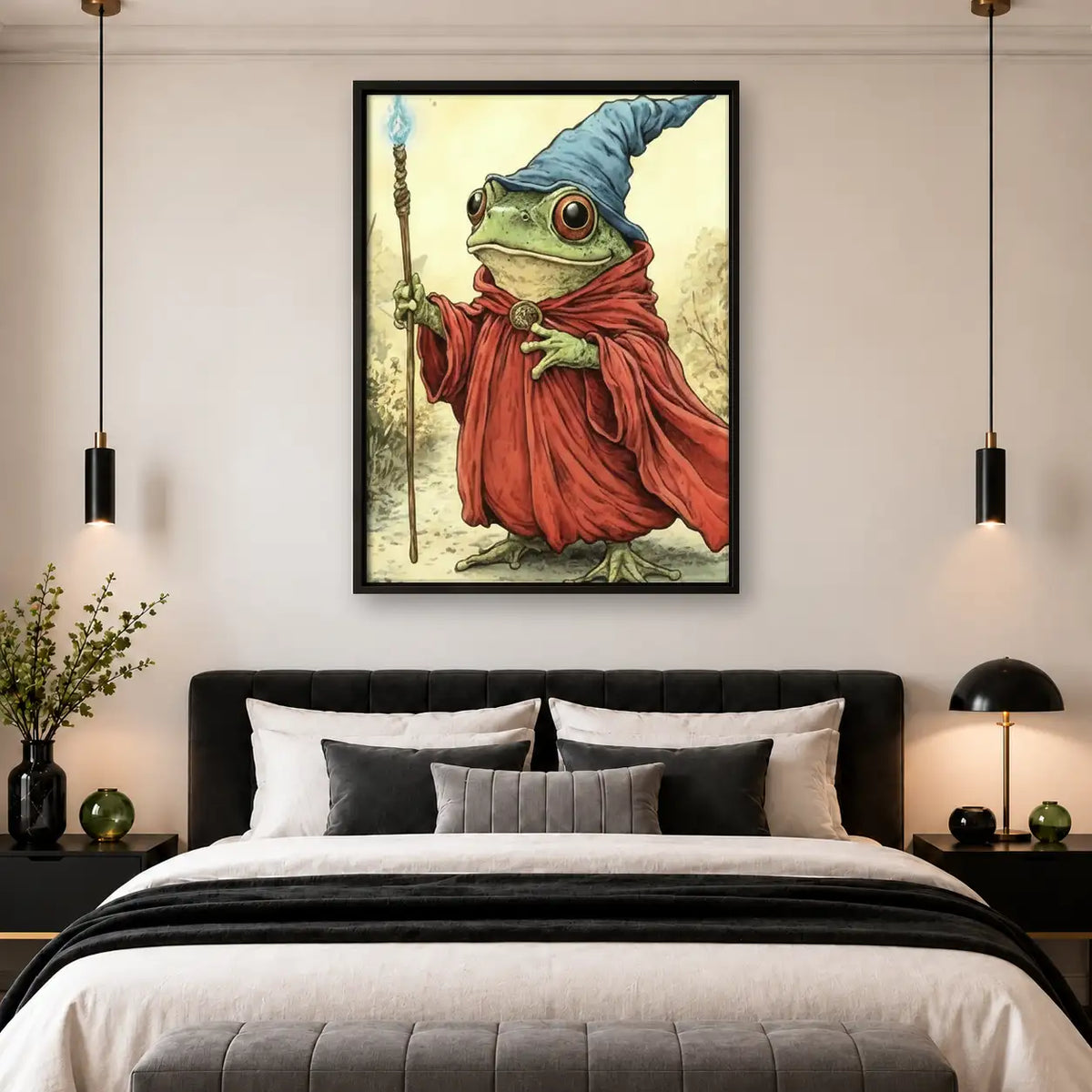 Wizard Frog in Red Cloak Wall Art 4