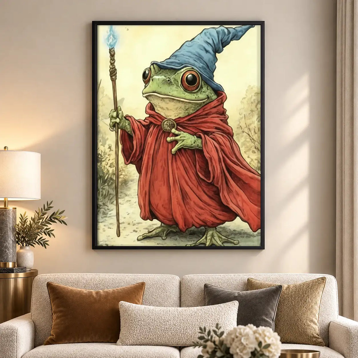 Wizard Frog in Red Cloak Wall Art 5