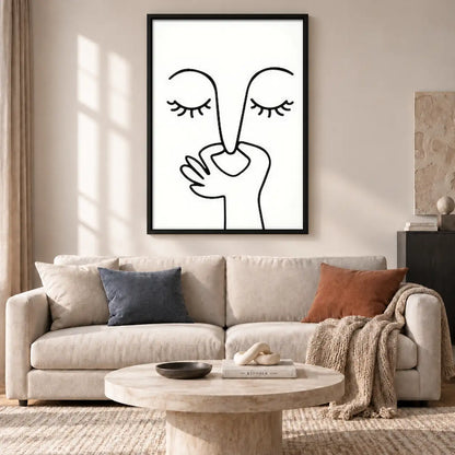 Woman Blowing a Kiss Line Art 2