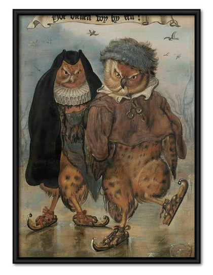 Woman in Fur Coat with Black Cat Wall Art