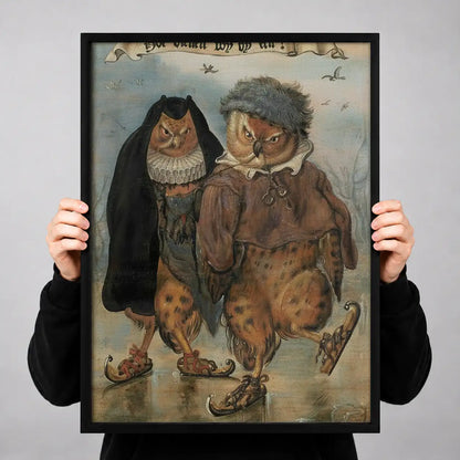 Woman in Fur Coat with Black Cat Wall Art 3