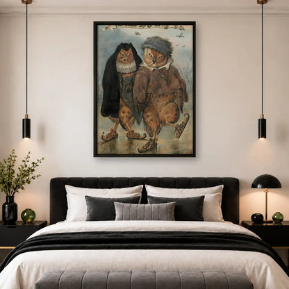 Woman in Fur Coat with Black Cat Wall Art 4