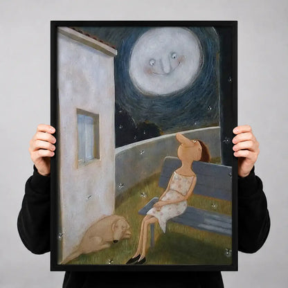 Woman Waiting at Ghostly Train Stop Wall Art 3