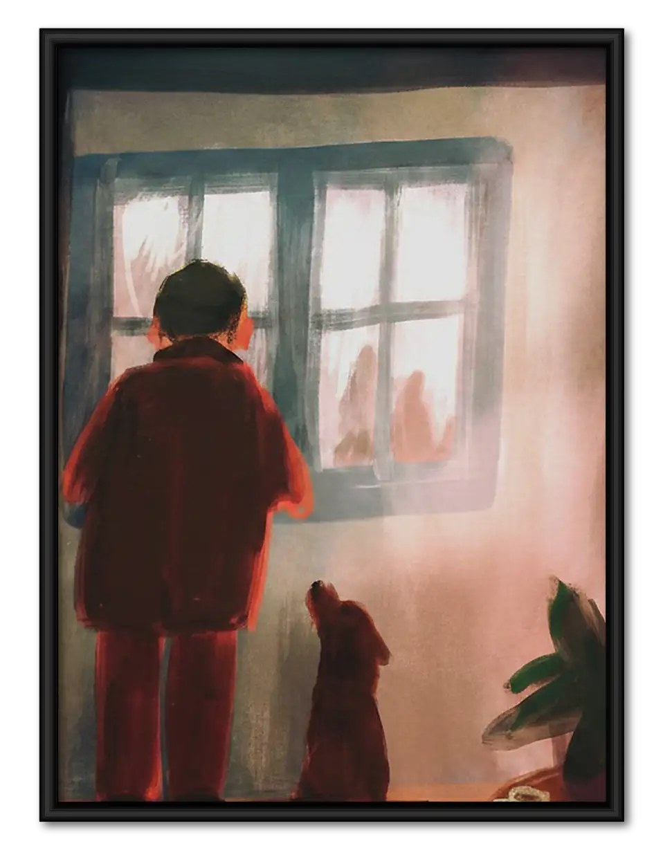 Woman Waiting by Bright Window Wall Art 1