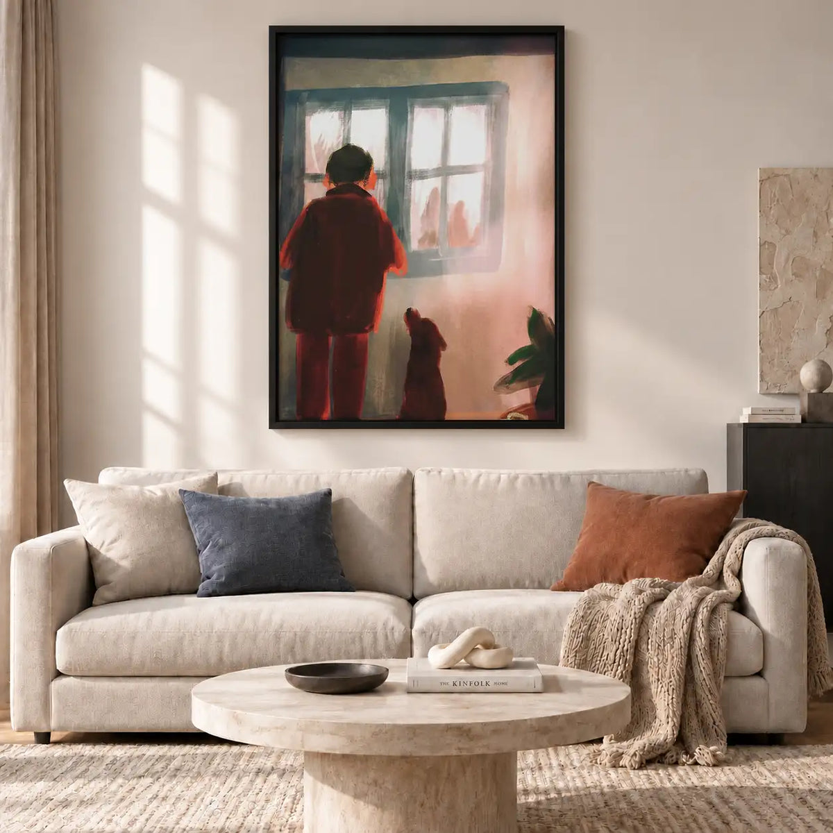 Woman Waiting by Bright Window Wall Art 2