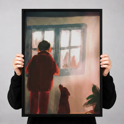 Woman Waiting by Bright Window Wall Art 3