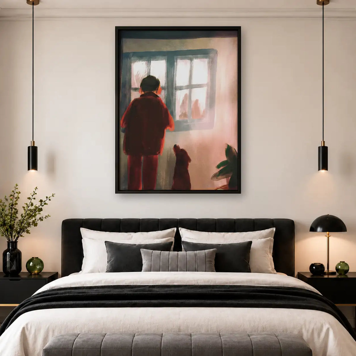 Woman Waiting by Bright Window Wall Art 4