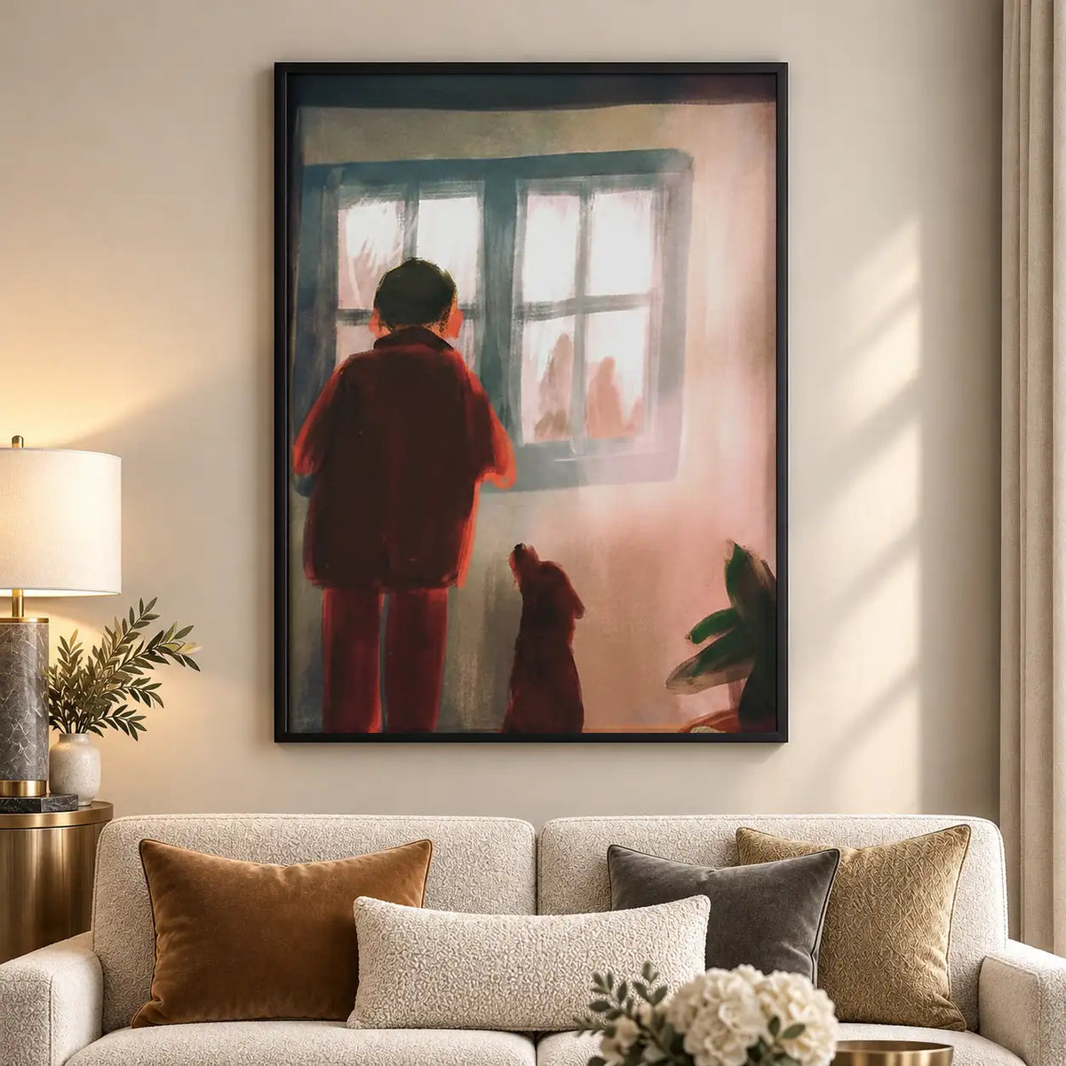 Woman Waiting by Bright Window Wall Art 5