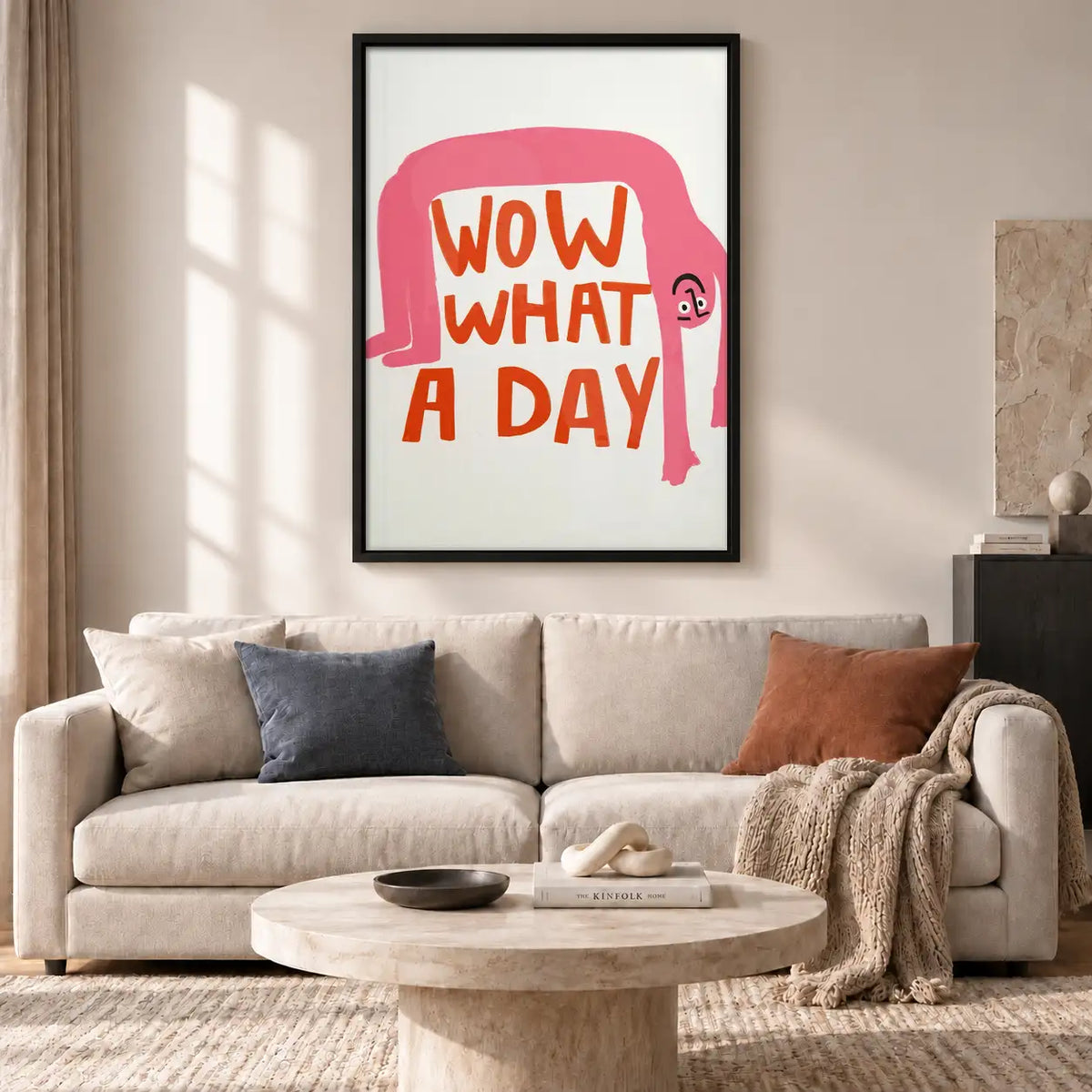 Wow What a Day Retro Typography Wall Art 2