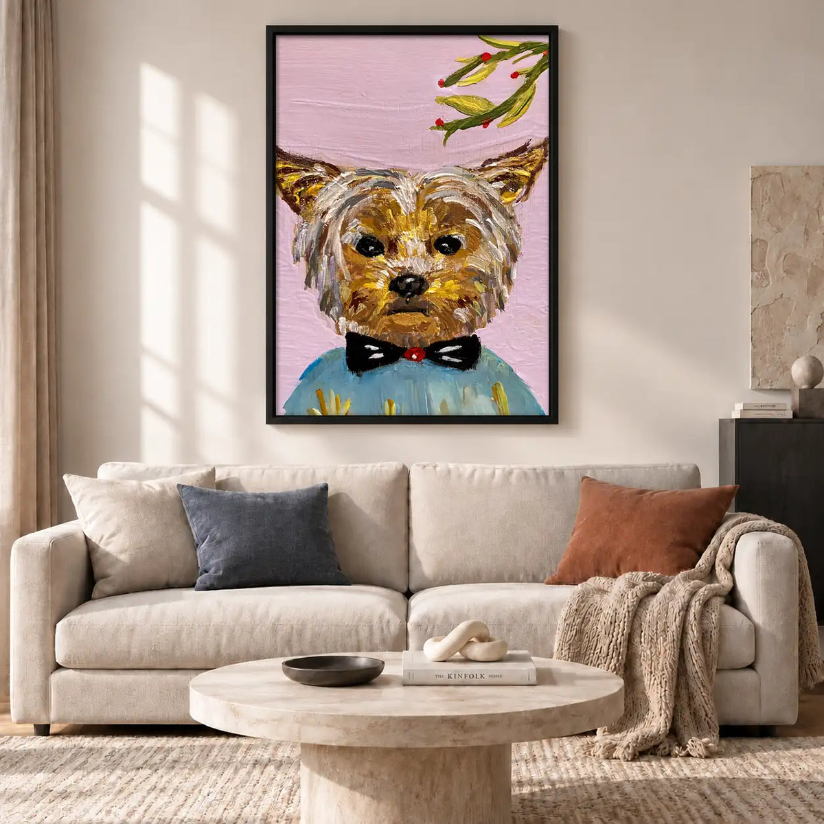 Yorkshire Terrier in Black Bow Tie Wall Art 2